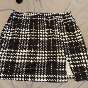 White and black skirt
